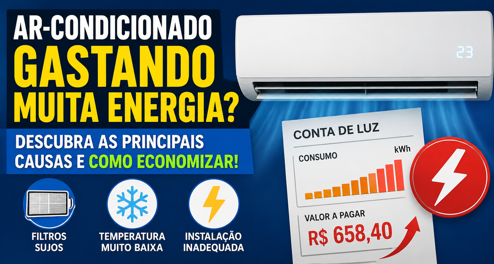 Ar-Condicionado Gastando Muita Energia? Veja as Principais Causas