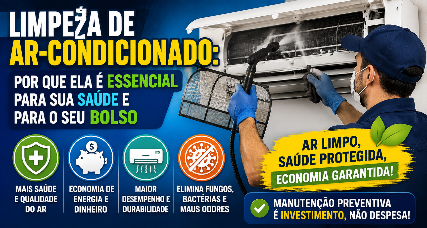 Limpeza de Ar-Condicionado: Por Que Ela É Essencial