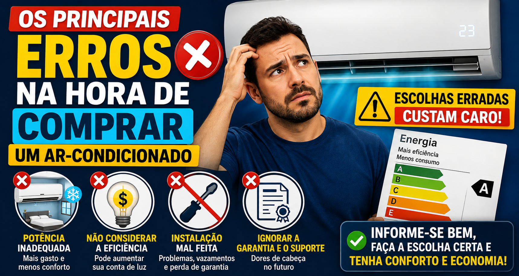Os Principais Erros ao Comprar um Ar-Condicionado | Só Frio